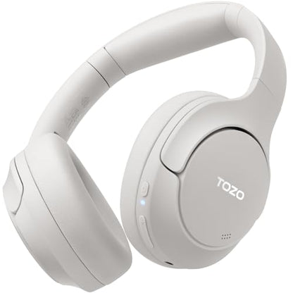 TOZO Hybrid Active Noise Cancelling Headphones, Hi Res Audio - color: White