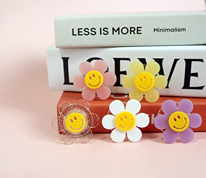On The Grip Cheerful Smiley Flower Phone Grip - Bright, Expandable, Collapsible - Comfortable Touch, Secure Grip (Mint) - color: Mint