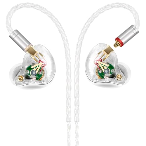 Audiovance Vibes 202 HiFi Wired Earbuds, IEM in-Ear Monitor Headphones - color: 2-Clear