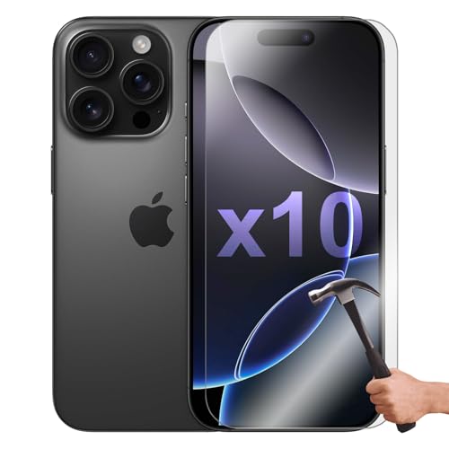 10 Pack Tempered Glass Screen Protector Guard for Apple iPhone 16 PRO Front Bulk