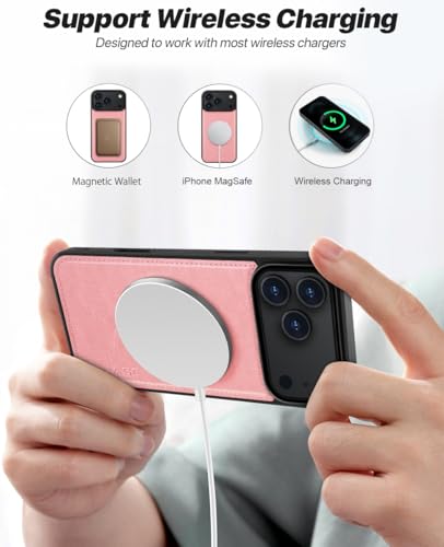 OCASE for iPhone 17 Pro Detachable Wallet Case with Card Holder, 2 in 1 PU Leather Flip Folio with RFID Blocking Stand Wrist Strap Shockproof Phone Cover 6.3 Inch 2025, Light Pink - color: Light Pink, size: iPhone 17 Pro