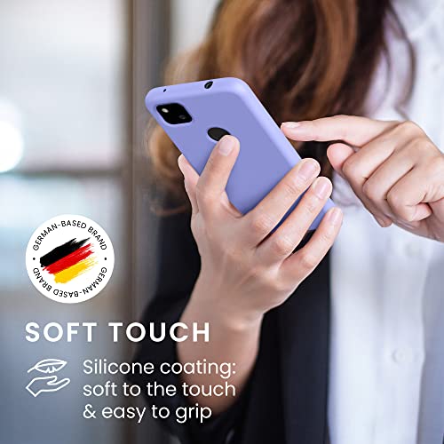 kwmobile Case Compatible with Google Pixel 4a Case - Slim Protective TPU Silicone Phone Cover - Light Lavender - color: light lavender
