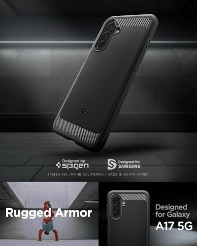 Spigen for Galaxy A17 5G Case, Rugged Armor [Military-Grade Protection] - Matte Black - size: Galaxy A17 5G