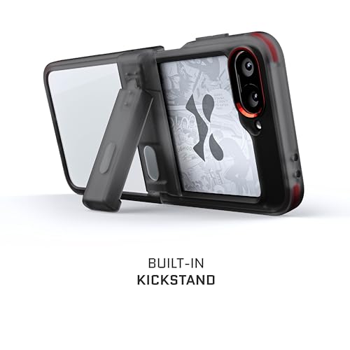 Ghostek Covert Clear Galaxy Z Flip 6 Case with Built-in Kickstand and Full Hinge Protection Shockproof Protective Phone Cover Designed for 2024 Samsung Galaxy Z Flip6 (6.7") (Smoke) - color: Smoke, size: Galaxy Z Flip 6