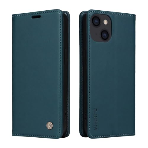 Caseurban Compatible with iPhone 13 Wallet Case PU Leather Flip Folio Case with Card Holder Magnetic Closure Shockproof Protective Phone Cover Blue - color: Blue, size: iPhone 13
