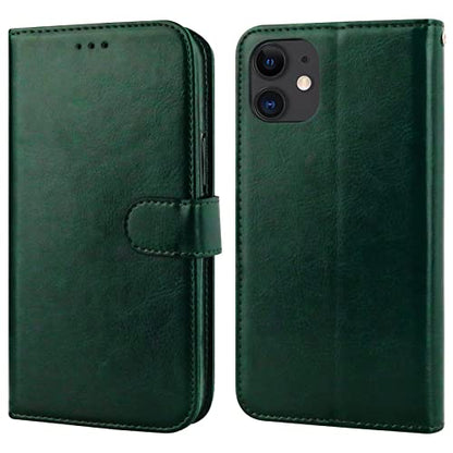 Bocasal Detachable Wallet Case Card Holder for iPhone 12/12 Pro, Green | Kickstand Card Slots Holder PU Leather Magnetic Shockproof Wrist Strap Removable Flip Protective Cover 6.1 inch - color: Green