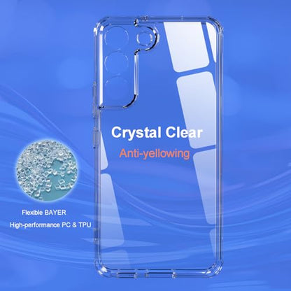 TENOC Phone Case for Samsung Galaxy S22+ Plus, Clear Case Non-Yellowing Protective Bumper Hard Back Cover - color: Clear Anti-Yellowing, size: S22 Plus