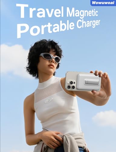 for Magsafe Portable Charger, 10000mAh Wireless Power Bank, White - color: White