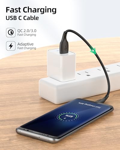 Short USB C Cable 1ft / 12 inch 5Pack, USB to USB C Cable Fast Charging - color: Black, size: 1FT