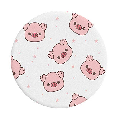 PopSockets Adhesive Phone Grip, Holder, Phone Stand, White - Oinklettes - color: Oinklettes, style: Adhesive