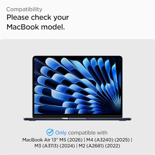 Spigen GlasTR Slim Screen Protector for MacBook Air 13" M2-M5 (2022-2026) | 9H+ Tempered glass, Scratch resistance, GlasTR Slim, Lab-tested 100% clarity, Precise cutout, Case-friendly, 1Pack - size: 13 inch