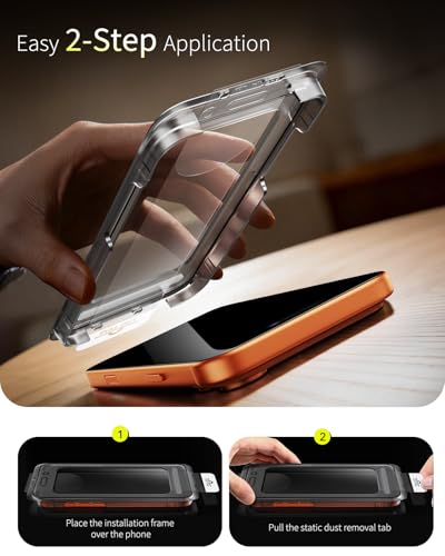 for iPhone 17 Pro Max Screen Protector, 3 Pack, Military Grade Shatterproof, [Full Coverage] [Scratch Resistant] 9H+ Hardness Tempered-Glass Film, HD Clear, 6.9 inch