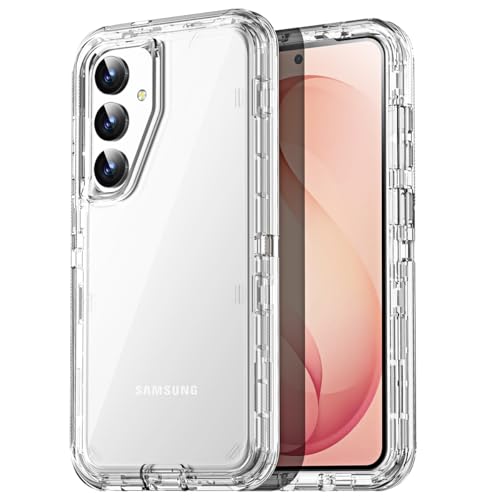 AICase for Samsung Galaxy S26 Case Clear 3 in 1 Heavy Duty Drop Protection Full Body Rugged Shockproof/Dust Proof 3-Layer Military Protective Tough Durable Cover for Samsung Galaxy S26 6.3"_Clear - color: 3 in 1_Clear, size: Samsung Galaxy S26