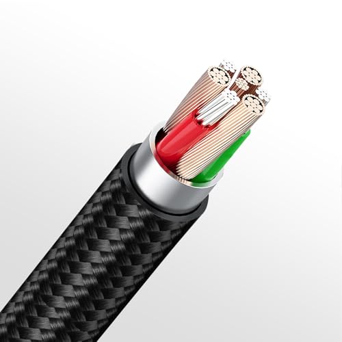 Trusmi 3.3 ft USB C to Lightning Cable Fast Charging, 90° Right Angle LED Braided iPhone Charger Cord, Zinc Alloy Durable Data Sync Cable for iPhone, iPad