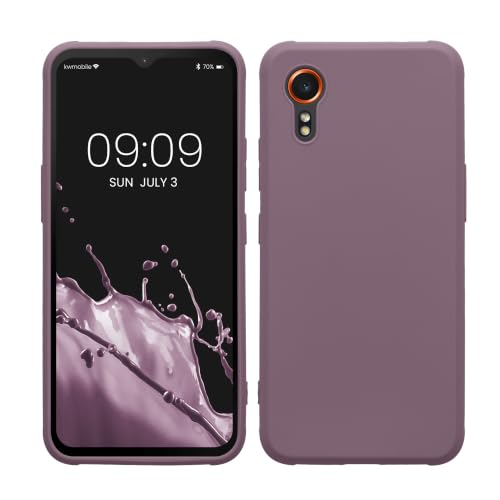 kwmobile Case Compatible with Samsung Galaxy Xcover7 Case - Soft Slim Protective TPU Silicone Cover - Pale Iris - color: Pale Iris