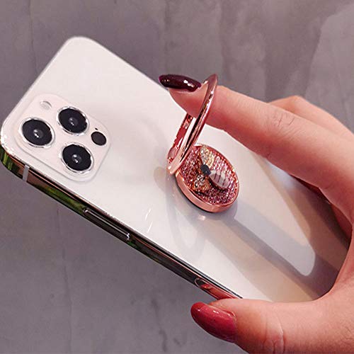 Fashion bee Pattern Cell Phone 360° Rotating Ring Stand Holder, Bling Diamond Finger Kickstand Back Stand Hand Grip Compatible with iPhone 13,Samsung S21,iPhone 13 pro max (Silver) - color: Silver
