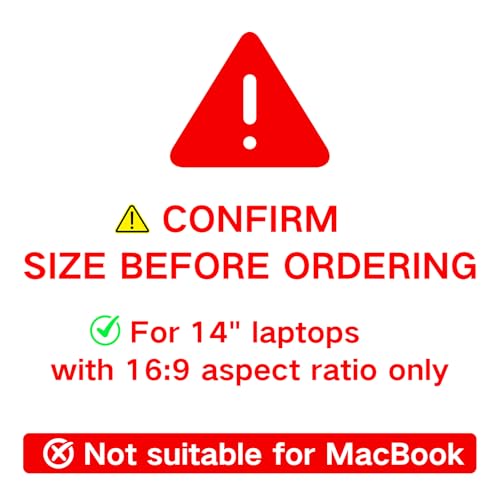 Laptop Privacy Screen 14 Inch 16:9 Aspect Ratio, Laptop Screen Privacy - size: For Laptop 14 Inch 16:9