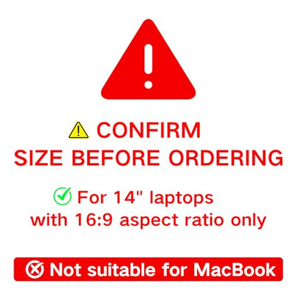 Laptop Privacy Screen 14 Inch 16:9 Aspect Ratio, Laptop Screen Privacy - size: For Laptop 14 Inch 16:9