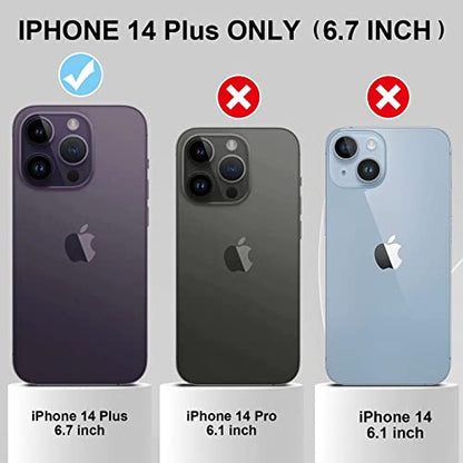 MARKILL Compatible with iPhone 14 Plus Case 6.7 Inch with 360 Degree Rotate Ring Stand, Military Grade Drop Protection Full Body Rugged Heavy Duty Protective Cover for iPhone 14 Plus - color: Ice Blue, size: iPhone 14 Plus 6.7"