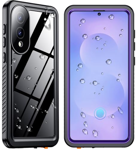 SPIDERCASE for Samsung Galaxy S25 Edge Case Waterproof, Built-in Screen&Camera Lens Protector, [IP68 Underwater][12FT Military Grade Shockproof] Phone Case, Purple/Clear - color: Purple, size: Samsung Galaxy S25 Edge