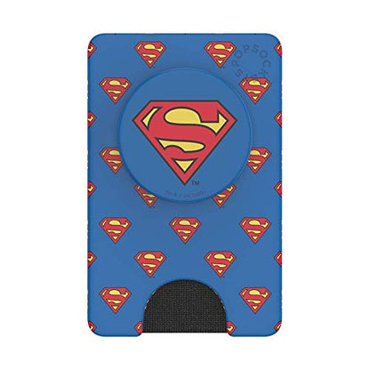 PopSockets Adhesive Phone Wallet and Card Holder with Grip, Marvel - Superman Pattern - color: Superman Pattern, style: Adhesive