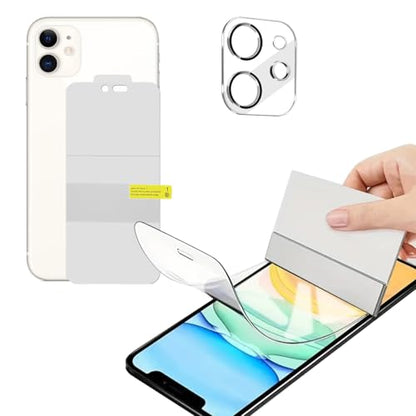 1 Packs Hydrogel Film Screen Protector(Not Glass) + 1 Packs Tempered Glass Camera Lens Protector For iPhone 11