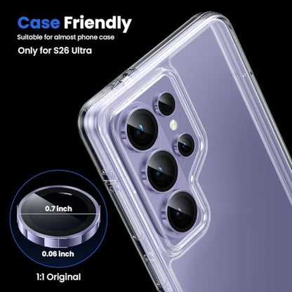 WSKEN for Samsung Galaxy S26 Ultra Camera Lens Protector - Ultra Thin - color: Violet