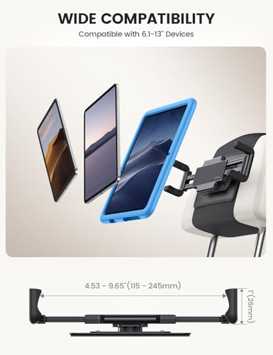 Lamicall Tablet Holder for Car Headrest - [Thick Case Friendly] - size: 1 Pack