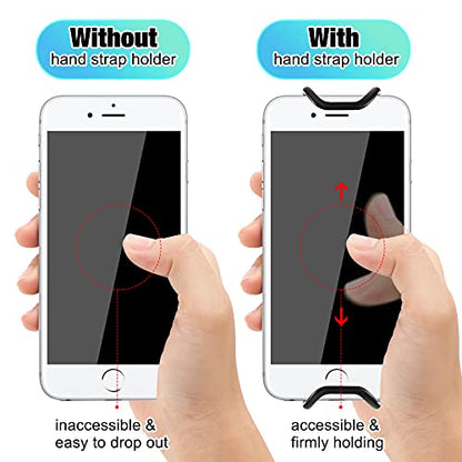 Weewooday 6 Pcs Phone Hand Strap Elastic Hand Finger Grip for 5.2-7.5 Inch