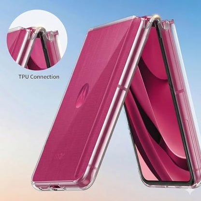 Case for Motorola Razr Ultra 2025/Razr Ultra 2026 Clear Cover Phone Case,Slim-Fit Hard PC Back Silicone Bumper Shockproof Protective Cases,Transparent - color: Clear-Motorola Razr Ultra 2025/2026