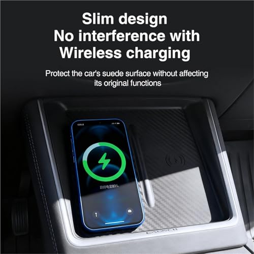 Universal Non-Slip Wireless Charging Silicone Pad, Central Control Charger Protector Mat