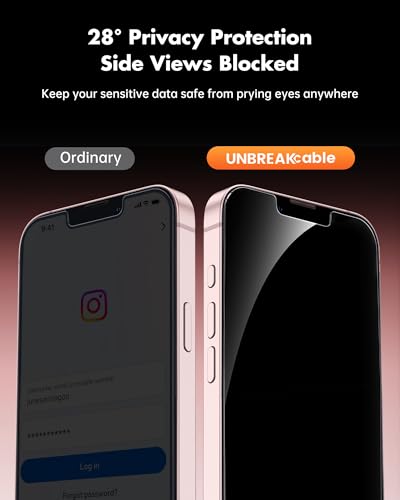 UNBREAKcable Privacy Screen Protector for iPhone 17e, 2-Pack - size: iPhone 17e
