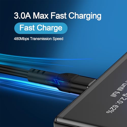 Retractable USB C Cable, 2Pack 3ft Coiled USB-C to USB C Cable for Samsung - color: Black, size: 3FT