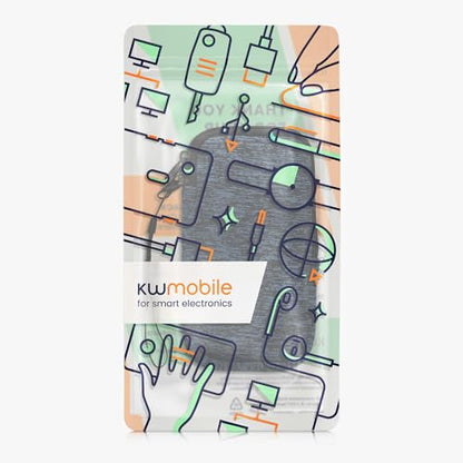 kwmobile Universal Phone Pouch Size XXL - 7" - Neoprene Smartphone Pouch with Zip - Water-Repellent Mobile Phone Case - Sleeve in Deep Ocean/Black - color: Deep Ocean / black, size: XXL - 7"