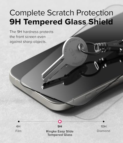 Ringke for iPhone 16 Pro Screen Protector [Easy Slide, 2 Pack] - size: iPhone 16 Pro