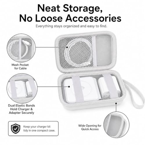ANKHOH Travel Case for Iseyyox/for QUZUDN/for Ucomx 3 in 1 Wireless Charger - color: White