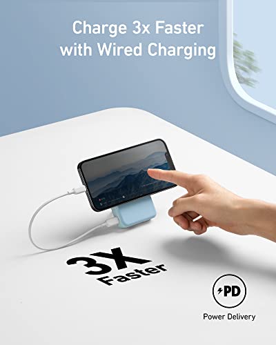 Anker 633 Magnetic Battery, 10,000mAh Foldable Wireless Portable Charger, 20W USB-C Power Delivery Power Bank with Stand, Magsafe-Compatible for iPhone 16/15/14/13/12 Series