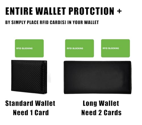 RFID Blocking Card - 3 Pack, Contactless NFC Credit Card ID Protection Safe Bank Card Passport Entire Wallet Purse Shield Protector Blocker Guard (Pack of 3, Green) - color: Green/3 cards
