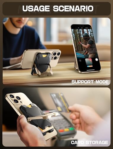i-Blason for MagSafe Wallet with Stand & RFID Blocking, 6-Card Holder, Gold - color: Desert, size: Only Wallet