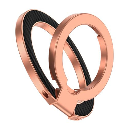 Magnetic Phone Ring Grip for MagSafe, Dual-Sided Magnetic Phone Ring Holder - color: rose-gold