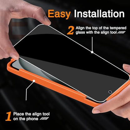 Wiaocit Tempered Glass Privacy Screen Protector for iPhone 15 Plus - size: iPhone 15 Plus-6.7 Inch