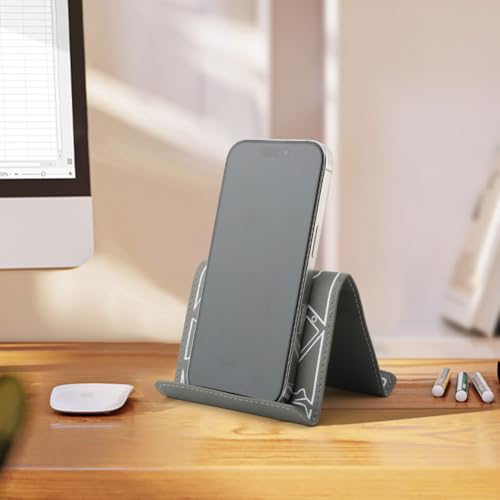 Airplane Phone Holder, Foldable Flexible Travel Phone Stand - color: Grey