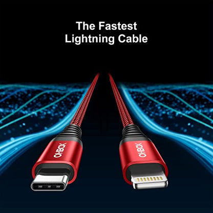 iPhone Fast Charger Cable [MFi Certified] USBC Lightning Cable 6FT, 2 Pack - color: Red, size: 6FT, style: USB-C to Lightning Cable