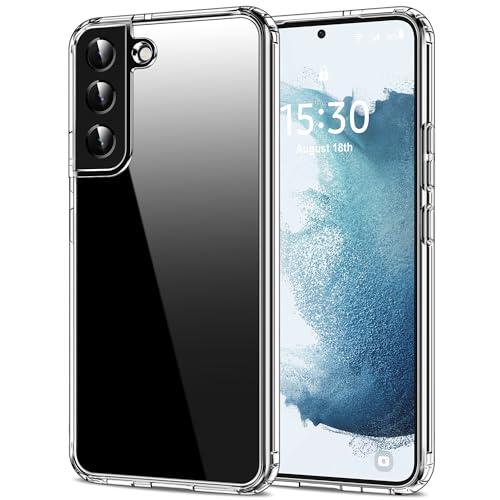 HOOMIL Case for Samsung Galaxy S22, Anti-Yellowing, Clear | Shockproof & Drop Protection, Scratch Resistant, Wireless Charging Compatible, Hard PC Back Phone Cover - color: Clear, size: Samsung Galaxy S22