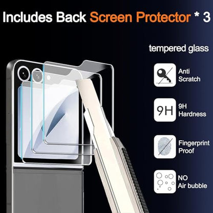 Ferilinso 3 Pack Screen Protector for Samsung Galaxy Z Flip 6 / Z Flip 7 FE - size: Z Flip 6 / Z Flip 7 FE-6.7 inch