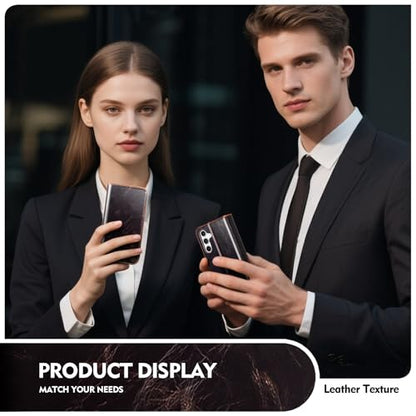 Compatible with Samsung Galaxy S25 FE Case Wallet with Card Holder [4 Card Slots] Kickstand [RFID Blocking] PU Leather Phone Case Flip Folio Protective Cover TPU Shockproof,Coffee - color: Coffee, size: Samsung Galaxy S25 FE