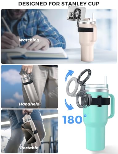 Stanley Cup Magsafe Phone Holder, Magnetic Mount for 30-120mm Water Bottle