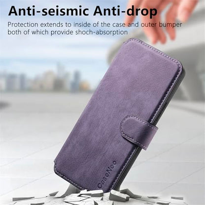 2 in 1 Detachable Wallet Case for Google Pixel 10a CMG Purple | PU Leather Magnetic Flip Folio Case with RFID Blocking Card Holder, Credit Card Slots Kickstand, Shockproof Protective Cover - color: Purple, size: Google Pixel 10a