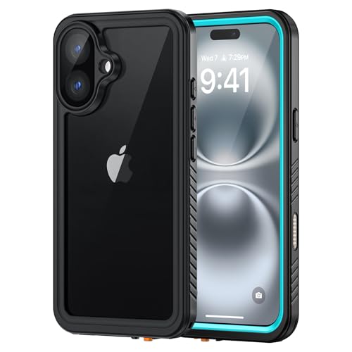 Lanhiem for iPhone 16 Plus Case, IP68 Waterproof Dustproof Shockproof Cases with Built-in Screen Protector, 360 Full Body Heavy Duty Rugged Phone Cover for iPhone 16 Plus - 6.7 inch (Blue) - color: Blue, size: for iPhone 16 Plus