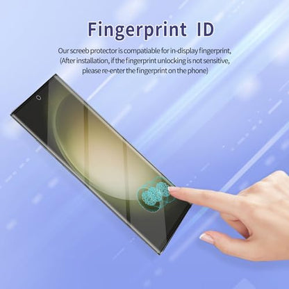 3 Pack Curved Tempered Glass Screen Protector for Samsung Galaxy S22 Ultra 5G, HD Clear, Scratch Resistant, Fingerprint ID Friendly, 6.8-inch, 3 Pieces - color: s22Ultra
